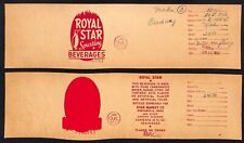 Royal Star Beverages 1948 Newtonville ACL Bottle Printer's Stencil Mould Cards picture