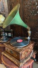 Vintage HMV Gramophone Fully Working Phonograph Audio win-up record player picture