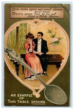 1908 A Couple Table Spoon Flower Base Hadley Pennsylvania PA Antique Postcard picture