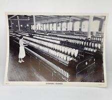 Vintage 8x10” Black And White Antique Textile Factory Photo Lithograph picture