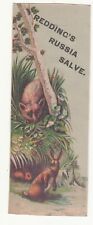 Redding's Russia Salve Rabbit Tree H B Caflin NY Vict Card c1880s picture