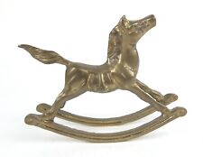 Vintage Solid Brass 8” Rocking Horse Figurine Read picture
