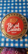 VINTAGE Royal Danish Snuff 12”thermometer Tobacco Advertising Advertisement RARE picture