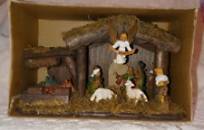 Santa's World Kurt Adler Nativity Set in Wood Stable picture