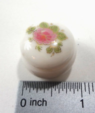 Vintage Hand Painted Trinket Box with Pastel Florals picture