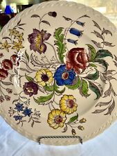 Vernon Kilns Calif Service Platter, Chop Plate Mayflower Pat Hand Painted 2.3 Lb picture