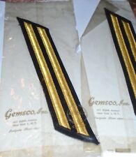 38 Vintage WWII GOLD BULLION patch STRIPES Ideal for THEATER COSTUME  or UNIFORM picture