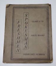 1924 THE FRESHMEN SPOKESMAN Arco Idaho ID School Yearbook Booklet picture