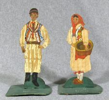 Antique Late 1800's Croatian Traditional Folk Art Dolls Set, Traditional Costume picture