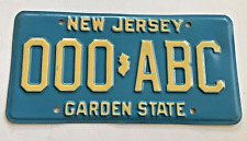 1979 1985 New Jersey SAMPLE License Plate Tag 000 ABC picture