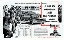 1959 Mobilgas Economy Run Mobil Gas Oil Box Score Car Run retro art print ad LA1 picture