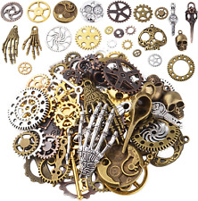 100G(Approx 76Pcs) Assorted Colors Antique Metal Steampunk Clock Gear Cog Wheel  picture