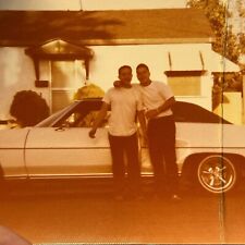 Vintage 70s Photo Chicanos Mexican American Friends With Car picture
