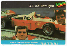 1987 Portugese Pocket Calendar F1 Zakspeed Team - Jon Palmer & Huub Rothengatter picture