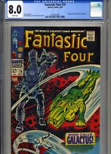 FANTASTIC FOUR #74 CGC 8.0 WHITE PAGES SILVER SURFER/GALACTUS picture
