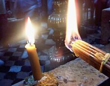 33 Holy Candles Jerusalem Sepulchre Blessed Church Wax Bee Beeswax Lited Lit picture