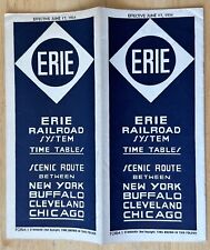 1934 ERiE RAILROAD SYSTEM TIME TABLES JUNE 17, 1934 W/ MAPS THE SCENIC ROUTE picture