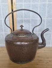 Large Antique Copper And Brass Kettle picture