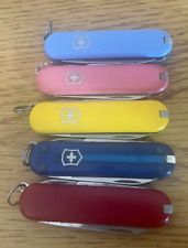  Lot Of 5 Victorinox Classic SD Swiss Army , Pink, Blue, Yellow, trans blue, red picture