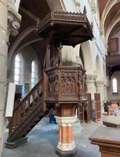 ARRIVES NOV 2024: Magnificent Antique Gothic Church Pulpit in Solid Oak picture