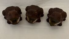 ❤️VTG LOT OF 3 MCM ASHTRAY FROGS. CERAMIC. CUTE COLLECTIBLES picture