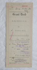 1926 Grant Deed for Real Property to Flora I. Allen, San Diego, CA picture