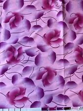 Vintage 1970s Polyester Knit Lycra Fabric Pink Poppy Print  1 7/8 YD Bemrose picture