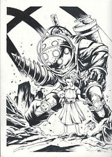 Bioshock Big Daddy Little Sister Sketch; Video Game Art; Comic picture