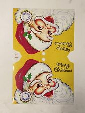 Vintage Large 7” Wide Santa Header Card For Christmas Stocking  Lot Of 10 picture