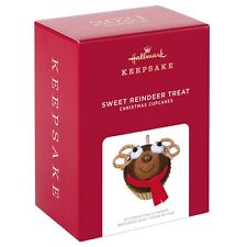 2021 Hallmark Limited Edition SWEET REINDEER TREAT Christmas Cupcake Ornament picture