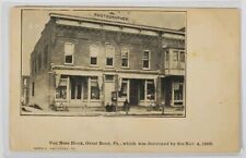 PA Great Bend Van Ness Block, Photographer Shop Destroyed Fire 1905 Postcard M9 picture