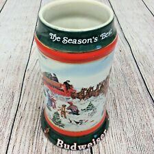 1991 Anheuser Busch Budweiser Clydesdale Holiday Stein The Seasons Best picture