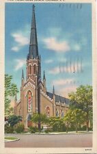 First Presbyterian Church Postcard Columbia South Carolina Linen 1938 Posted picture