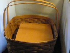 LONGABERGER 2003 HOSTESS TWO PIE BASKET AND WOOD RISER RARE picture