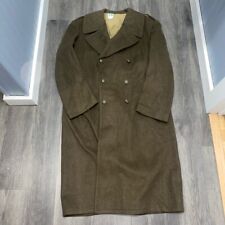French Over Coat Paulhan Fils Montpellier Military Heavy Wool Trenchcoat 1940s picture