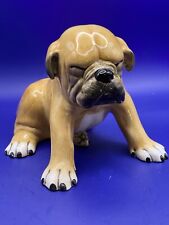 VTG. ESTATE FIND: Italy Ronzan Ceramic Boxer Puppy Hand-painted Signed Exc. Cond picture