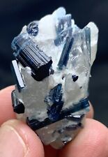 114 Carats Very Nice Dark Blue tourmaline Crystals  Bunch Specimen@ Afghanistan picture