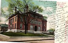 Vintage Postcard - 1909 Court House Brockton Massachusetts Street View Posted picture