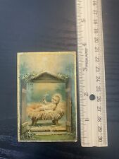 Antique Catholic Prayer Card Religious Collectible 1890's Holy Card. Baby Jesus picture
