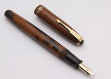 Guider Ebonite Handmade Fountain Pen Brown & Black Vintage New Old Stock picture