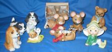 HOMCO BEARS MICE PIXIE PUPPIES SNAIL LOT OF 12 TAIWAN VINTAGE SOLD AS IS picture