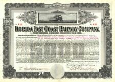 Florida East Coast Railway Co. - 1909 dated $5,000 Bond signed by William Henry  picture