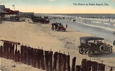 FL - 1914 RARE Florida Cars on the Shore at Pablo Beach, Fla - Jacksonville picture