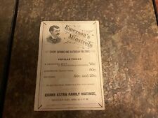 Rare 1880s Emerson's Minstrels Illustrated Price Card picture