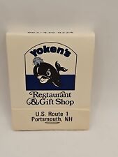Matchbook Cover Yoken's Family Restaurant Portsmouth, NH Only One Struck  picture