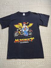 Vtg Sherry’s Best Disney Mickey Mouse Motorcycle California Stripe Tee Medium picture