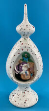 RARE 14” Vintage Christmas Ceramic Decorative Ornament Pillar Signed 1997 GOOD   picture