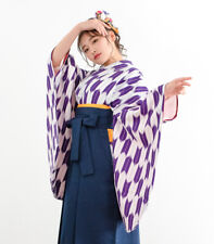 Japanese Women's Traditional Kimono HAKAMA Skirt Belt Set Yagasuri  JP Size LL picture