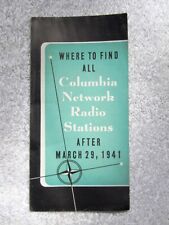  March 29, 1941 AM Station Reassigment Find All COLUMBIA NETWORK RADIO STATIONS picture