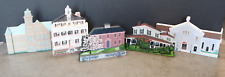 LOT OF 5 WOODEN COLLECTIBLE HISTORIC BUILDINGS SHELIA'S & JOHN HOLLADAY GENEAUX picture